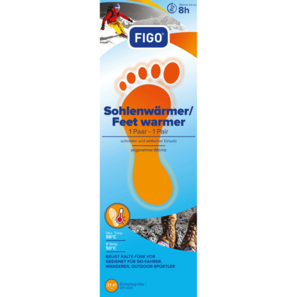 FIGO® Sohlenwärmer Einheitsgröße Fußwärmer Einlegesohlen Wärme Sohle1 (Paar) 8/h