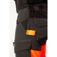 Portwest® EV4 Warnschutz Stretch Bundhose Klasse 1 Orange/Metallgrau mit abnehmbaren Holstertaschen EV442 33