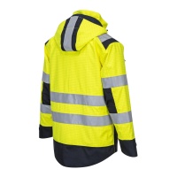 Portwest® MV 70 Modaflame Rain Multinorm Jacke mit Lichtbogen Schutz Gelb/Marine_XXL