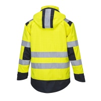 Portwest® MV 70 Modaflame Rain Multinorm Jacke mit Lichtbogen Schutz Gelb/Marine_XXL