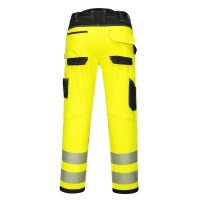 Portwest® PW303 Leichte Warnschutz-Stretch Arbeitsbundhose Gelb/Schwarz_48