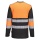 Portwest® PW312 Warnschutz-Cotton Comfort T-Shirt Klasse 1, Langarm Orange/Schwarz_XXL