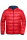 James & Nicholson® Mens Down Jacket JN1060 Daunenjacke mit Kapuze red/navy_3XL