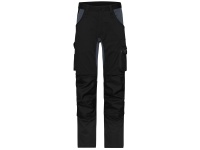 James & Nicholson® Workwear Stretch-Pants Slim Line JN1812 black/carbon_48