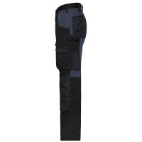 James & Nicholson® Workwear Stretch-Pants Slim Line JN1812 black/carbon_48