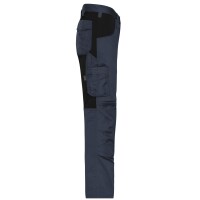 James & Nicholson® Workwear Stretch-Pants Slim Line JN1812 carbon/black_58