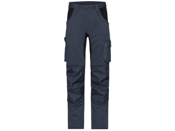 James & Nicholson® Workwear Stretch-Pants Slim Line JN1812 carbon/black_110