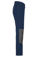 James & Nicholson Workwear Pants 4-Way Stretch Slim Line JN1813 navy_25