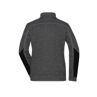 James & Nicholson® JN1817 Ladies Structure Fleece Jacket black-melange/black/silver_XS