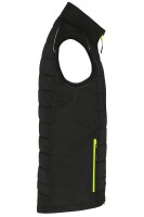James & Nicholson® JN1822 Mens Hybrid Vest black/neon-yellow_XS