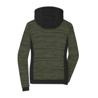 James & Nicholson® JN1843 Ladies Padded Hybrid Jacket olive-melange/black_XS