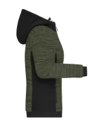 James & Nicholson® JN1843 Ladies Padded Hybrid Jacket olive-melange/black_4XL