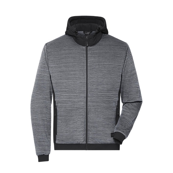 James & Nicholson®  JN1844 Mens Padded Hybrid Jacket carbon-melange/black_XL