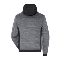 James & Nicholson®  JN1844 Mens Padded Hybrid Jacket carbon-melange/black_XL