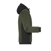 James & Nicholson®  JN1844 Mens Padded Hybrid Jacket olive-melange/black_4XL