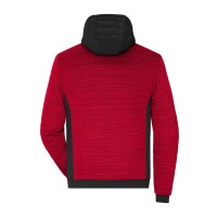 James & Nicholson®  JN1844 Mens Padded Hybrid Jacket red-melange/black_3XL