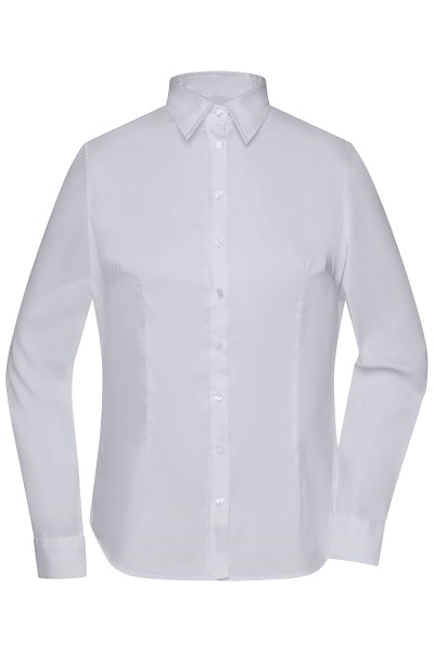 James & Nicholson® JN615 Ladies Long-Sleeved Blouse light-grey_XS