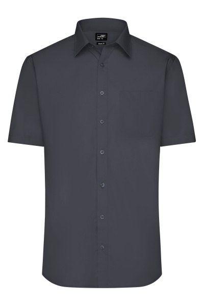 James & Nicholson® Men´s Kurzarm Hemd Short Sleeve Poplin JN680 carbon_XL