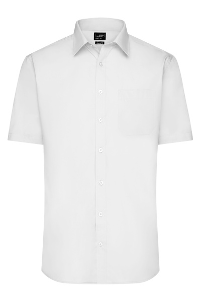 James & Nicholson® Men´s Kurzarm Hemd Short Sleeve Poplin JN680 white_XXL