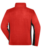 James & Nicholson® Mens Workwear Fleece Jacket JN842 red/black_XL