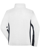 James & Nicholson® Mens Workwear Fleece Jacket JN842 white/carbon_M