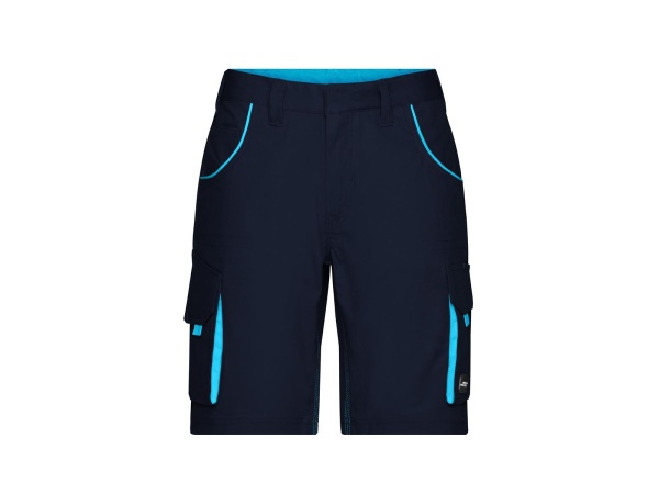 James & Nicholson Workwear Bermudas-Level 2 COLOR navy/turquoise_46