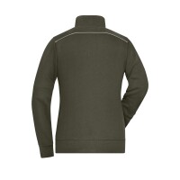 James & Nicholson® Ladies Workwear Sweat-Jacket - SOLID -JN893 olive_S