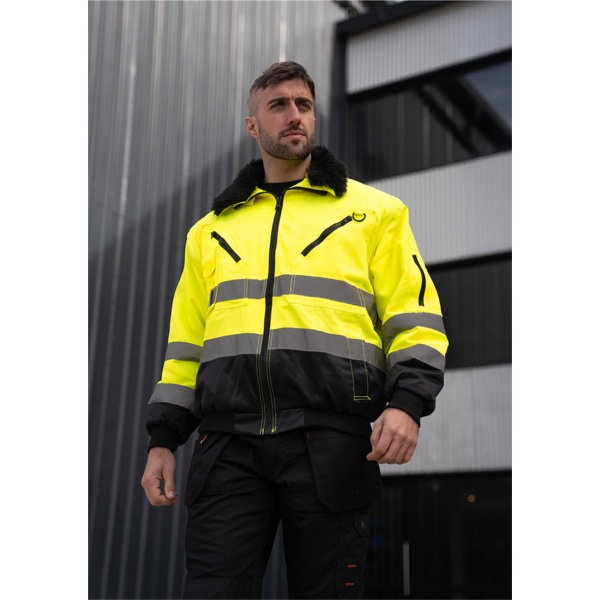 Korntex® Hi-Vis Pilotenjacke OSLO✓4-in-1 Hi-Vis Premium