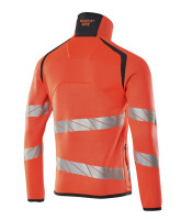 MASCOT®19005-351 Strickpullover mit kurzem Reißverschluss Accelerate Safe HI- VIS Rot / Schwarzblau 22210 _M