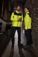 James & Nicholson® JN1854 Signal-Workwear Jacket Neon-Yellow/Black_XXL