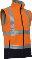 ELKA Visible Xtreme Softshelljacke Abnehmbare Ärmel 086500R Warnorange/Marine_M