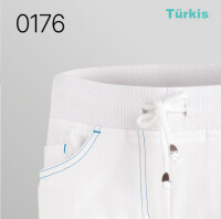 LEIBER DAMENHOSE STRETCH 5-POCKET FORM WEIß 08/7101 Weiß/Türkis 0176_44L