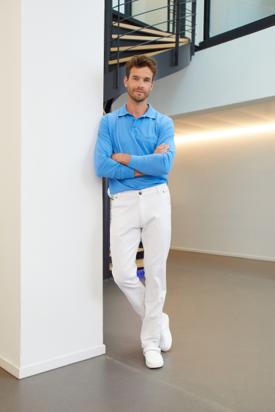James & Nicholson® 5 Pocket Stretch-Arbeitshose JN3002 Weiß_44
