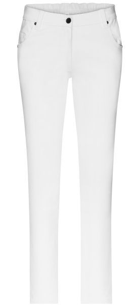 James & Nicholson® 5 Pocket Stretch-Arbeitshose Damen JN3001 Weiss_42