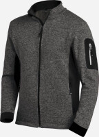 FHB® CHRISTOPH Strickfleece Jacke HERREN Modische Passform Anthrazit/Schwarz_M